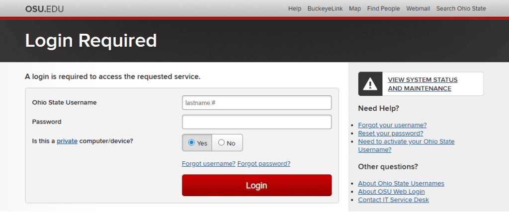 The Ohio State University Single Sign-On